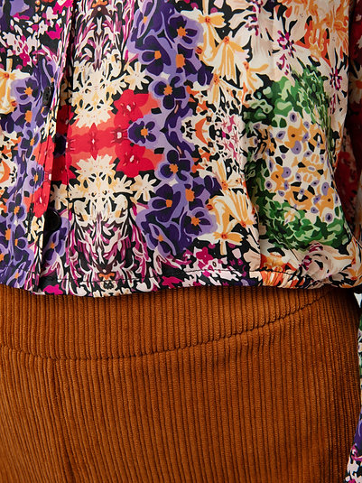 Cropped Shirt Flowers - Andreakou Concept Store
