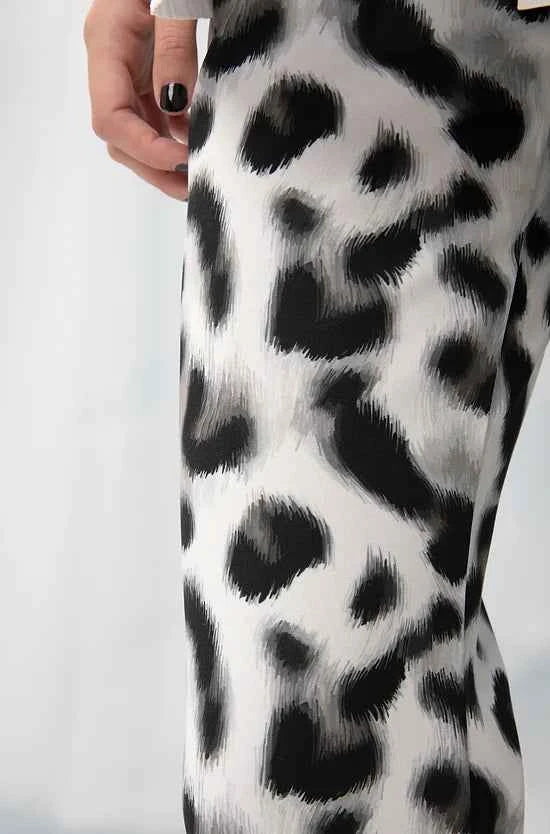 Flared Pants Leopard White