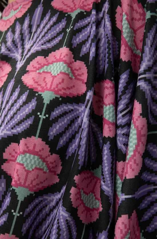 Knitted Cropped Top Garland Black