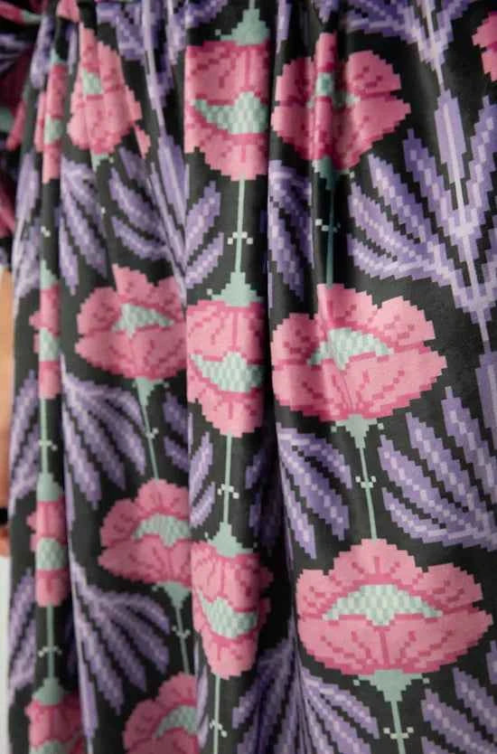 Velour Palazzo Pants Garland Black