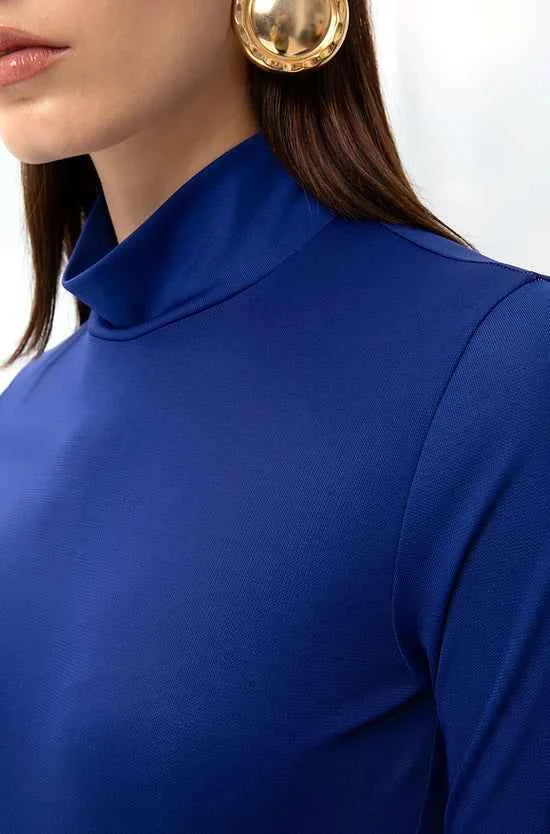 High-Neck Bodysuit Royal Blue