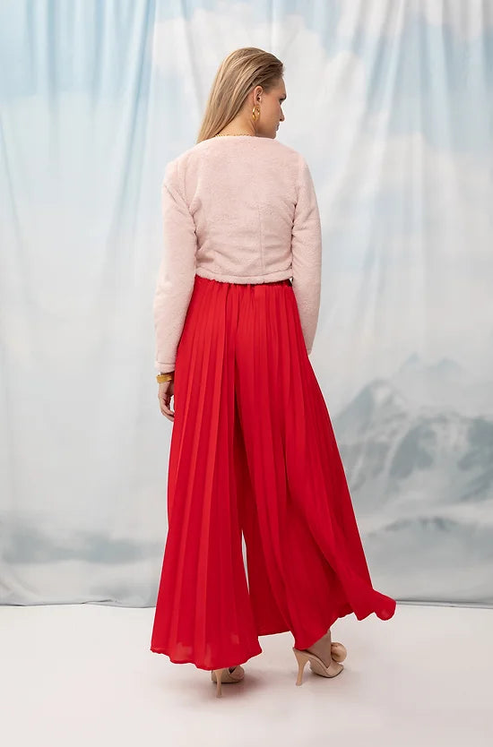 Fully-Pleated Pants Red - Andreakou Concept Store