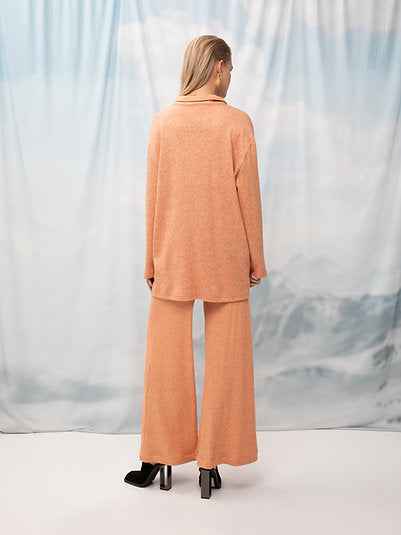 Knitted Palazzo Pants Orange