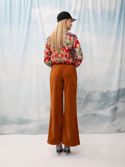Cropped Shirt Flowers - Andreakou Concept Store