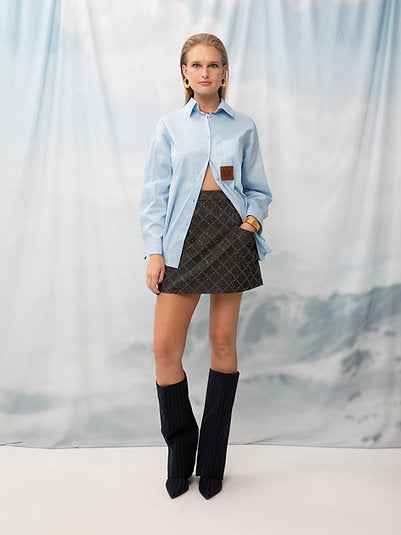 Oversized Poplin Shirt Sky Blue
