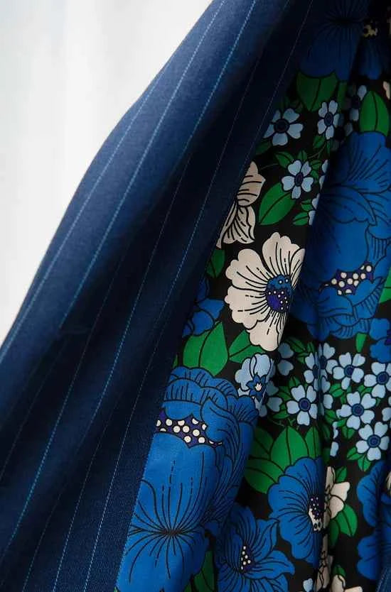 Oversized Blazer Blue Stripes