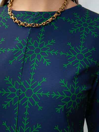 Flared Jumpsuit Snowflakes