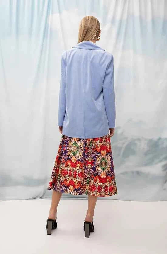 Corduroy Oversized Blazer Light Blue