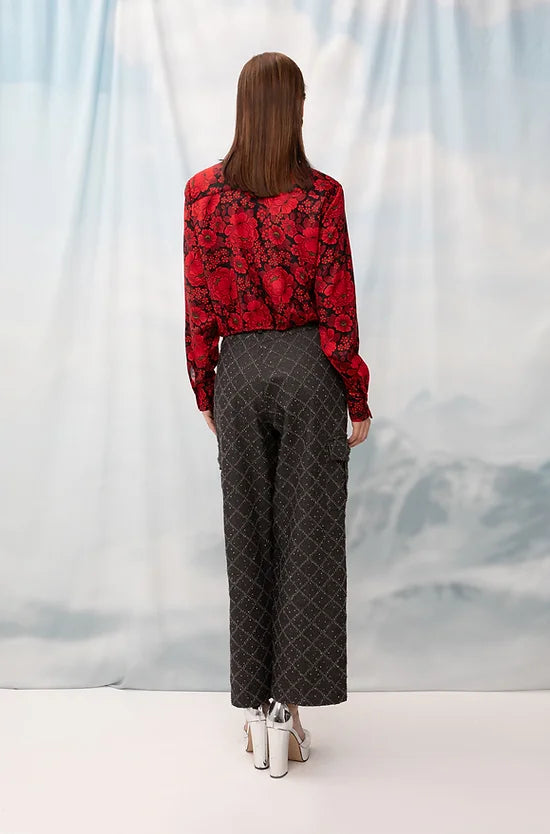 Cropped Shirt Flowers - Andreakou Concept Store