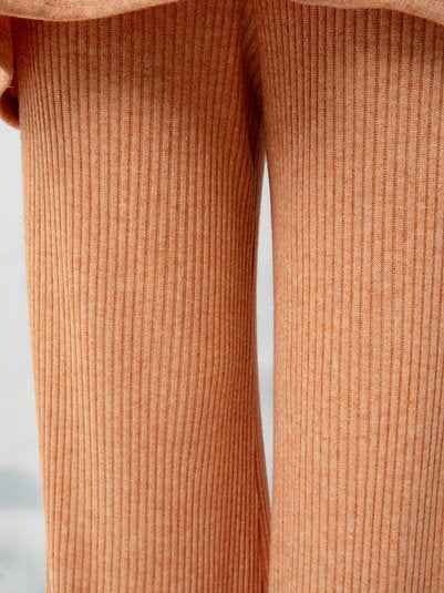 Knitted Palazzo Pants Orange