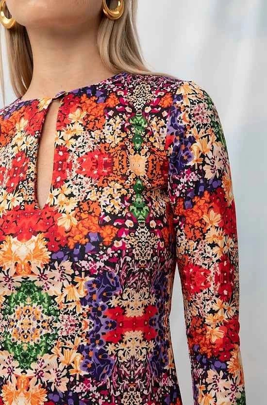 Keyhole Midi Dress Liberty Floral