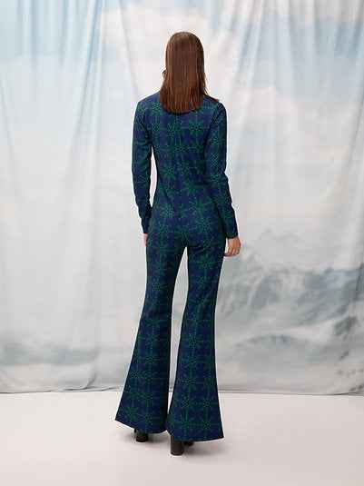 Flared Jumpsuit Snowflakes