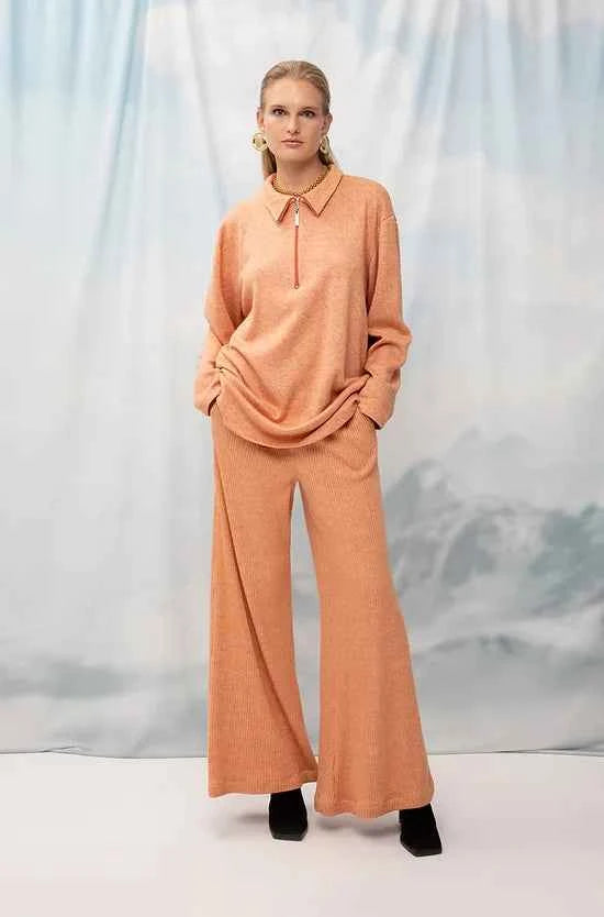 Knitted Palazzo Pants Orange