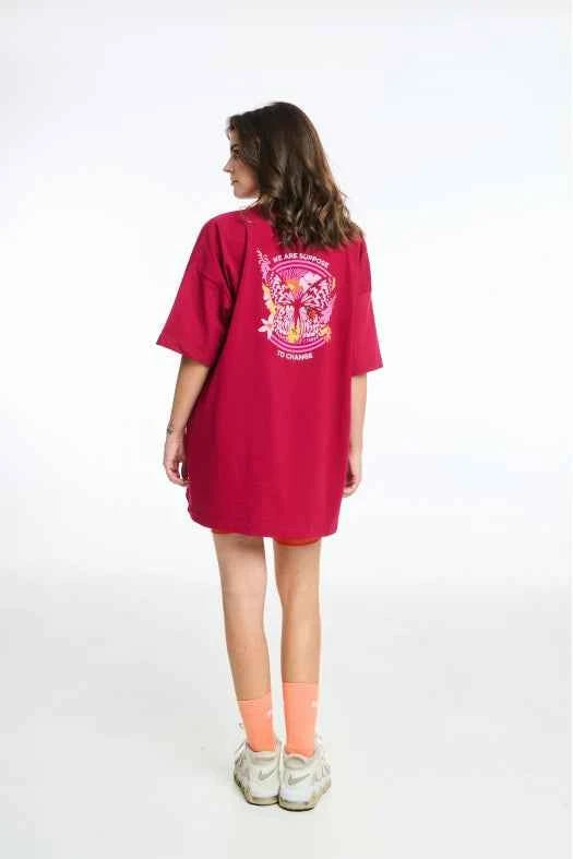 T-shirt with Silk Print and Embroidery