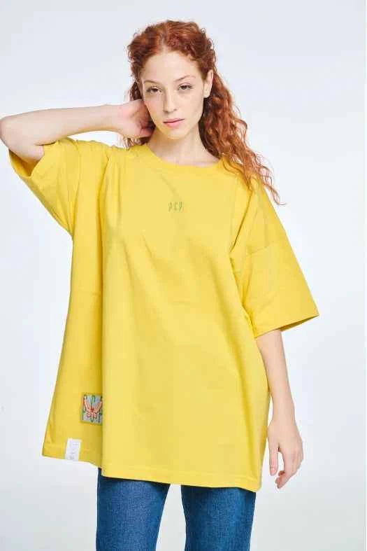 Short-Sleeve T-Shirt One color with Embroidery Post It