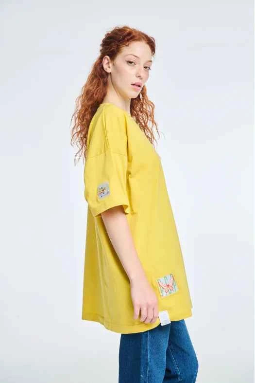 Short-Sleeve T-Shirt One color with Embroidery Post It