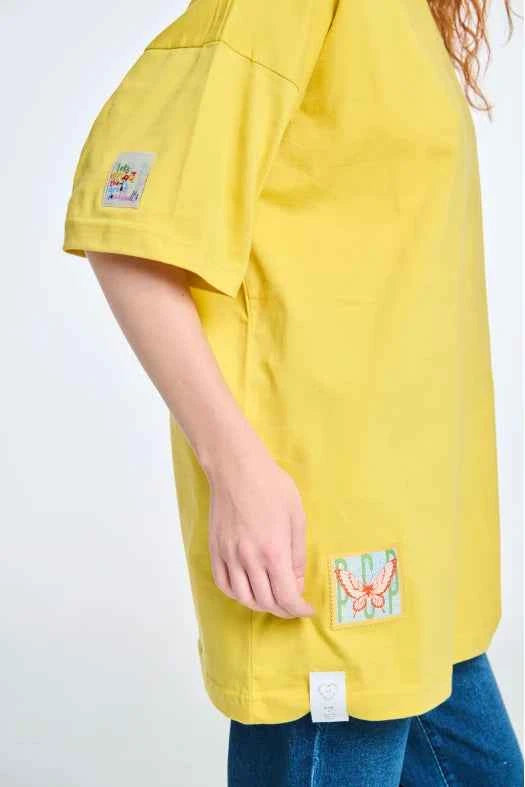 Short-Sleeve T-Shirt One color with Embroidery Post It