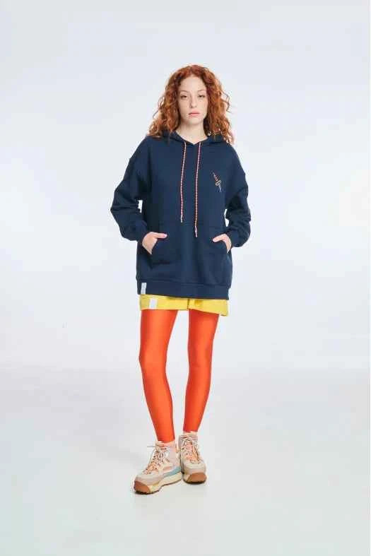 Hoodie with Silk print Abstract