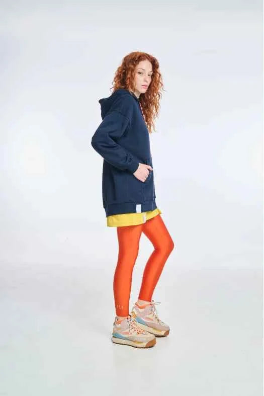 Hoodie with Silk print Abstract