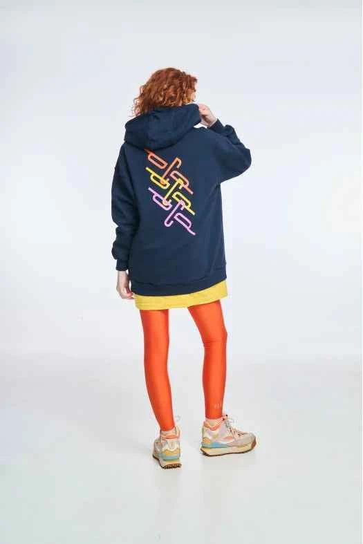 Hoodie with Silk print Abstract