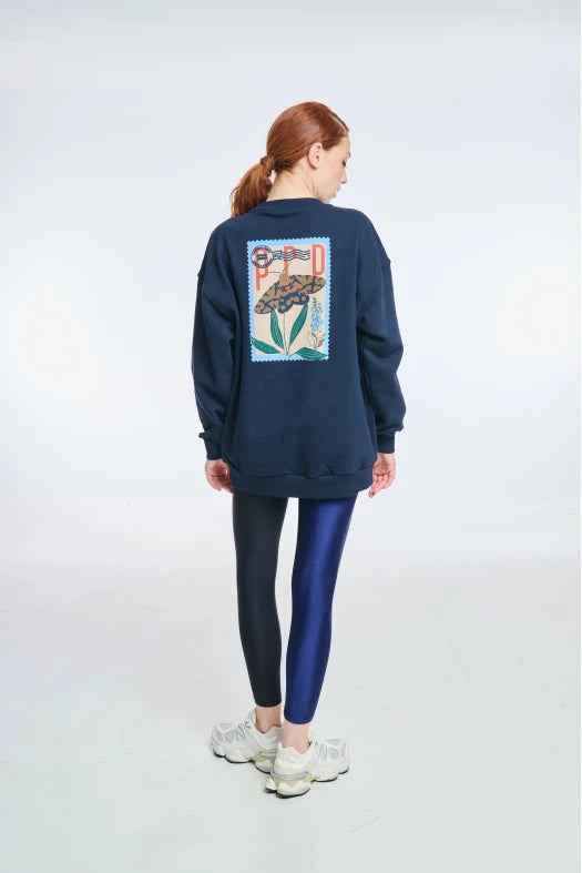 Crewneck with Silk Print Stamp