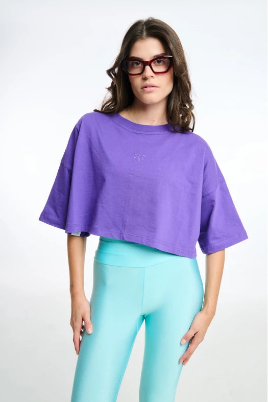 Crop top T-Shirt One color - Andreakou Concept Store