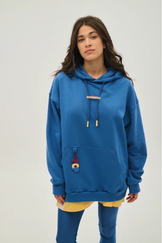 Γυναικειο Φουτερ με Κουκουλα και κεντημα - ONE COLOR - Andreakou Concept Store