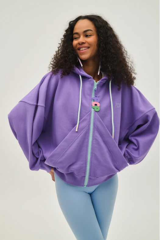 Γυναικεια Ζακετα με κουκουλα, φερμουαρ και κεντημα - SOUZANA - Andreakou Concept Store