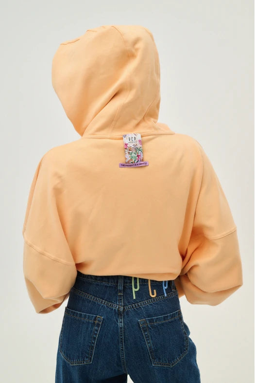 Γυναικεια Ζακετα με κουκουλα, φερμουαρ και κεντημα - SOUZANA - Andreakou Concept Store