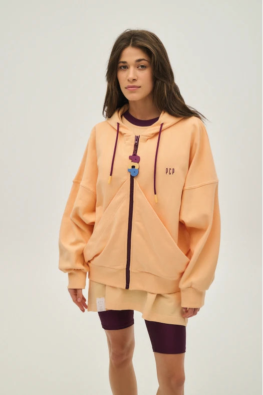 Γυναικεια Ζακετα με κουκουλα, φερμουαρ και κεντημα - SOUZANA - Andreakou Concept Store