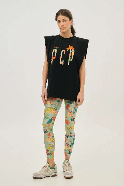 Γυναικειο Αμανικο Μπλουζακι με τυπωμα - Tropical - Andreakou Concept Store