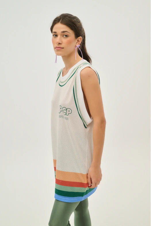 Γυναικειο αμανικο μπλουζακι με μεταξοτυπια - Basketball - Andreakou Concept Store