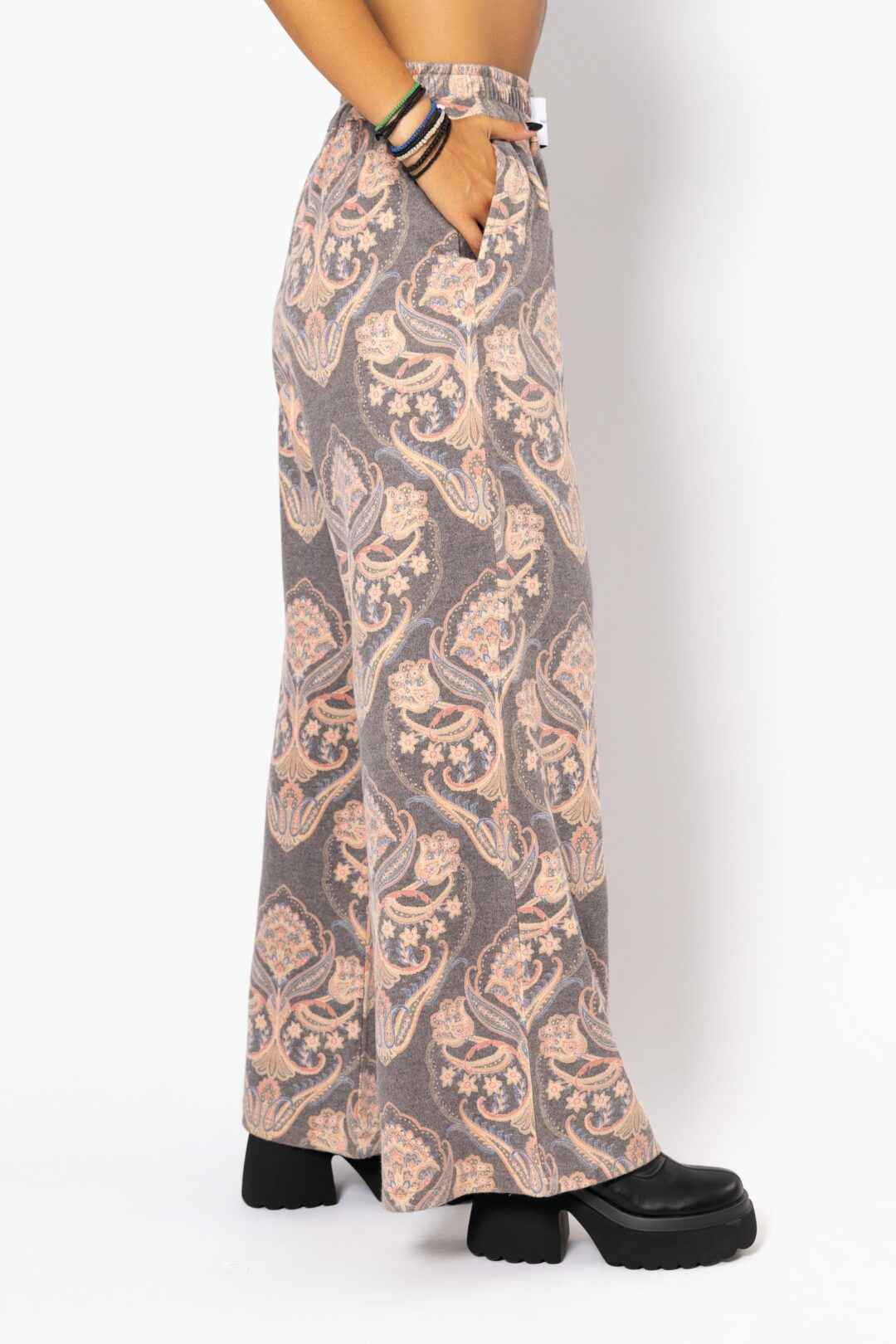 Knitted Lahour All Over Print Pants