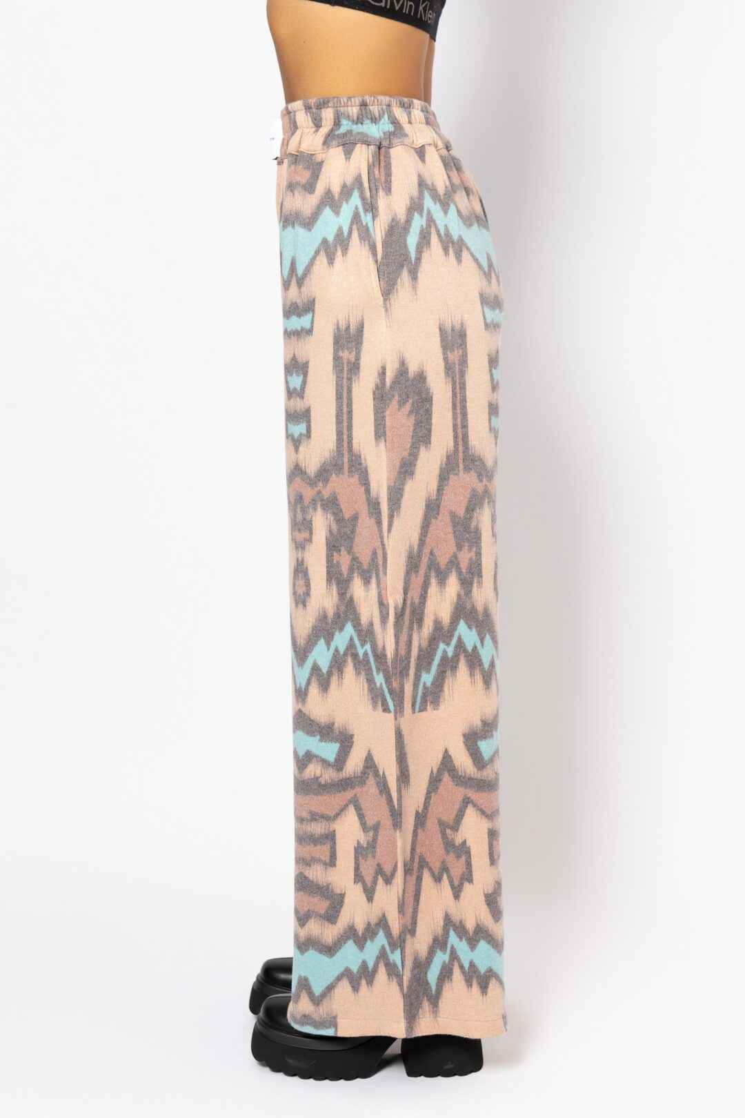 Knitted Bohemian All Over Print Trouser