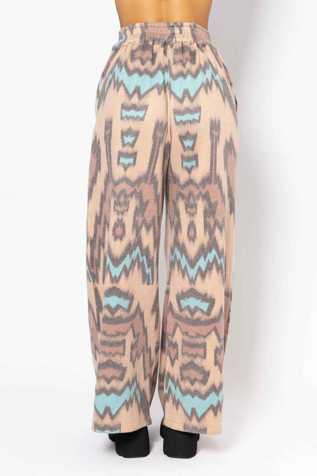 Knitted Bohemian All Over Print Trouser