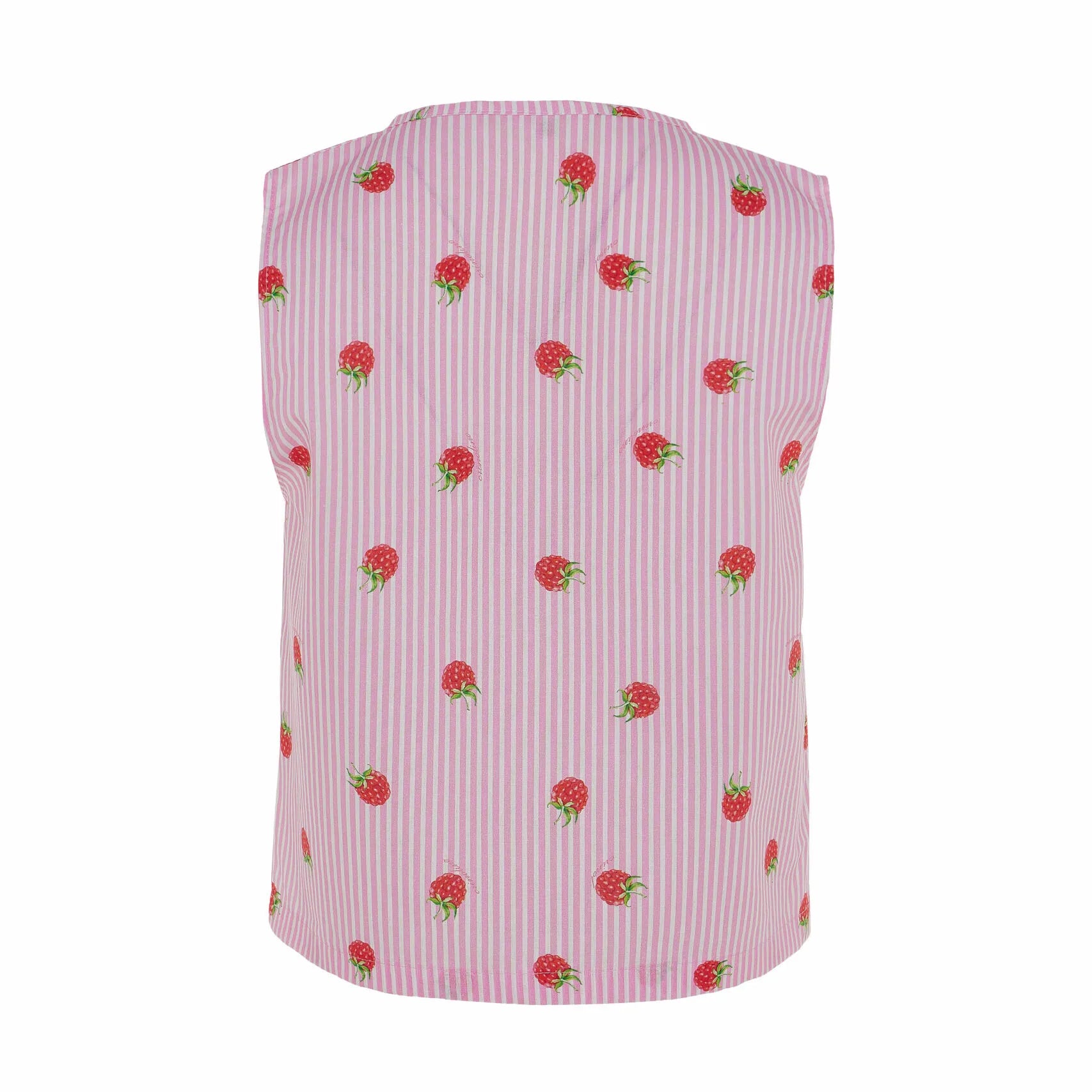 RASPBERRY STRIPES Sleeveless Shirt - Andreakou Concept Store