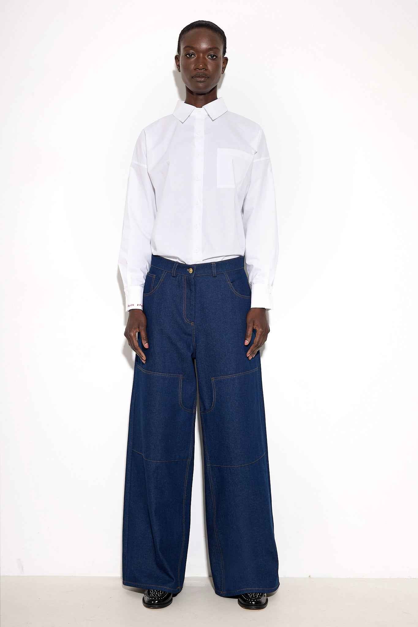 Jeans Trousers with Square Pockets for Stylish Comfort