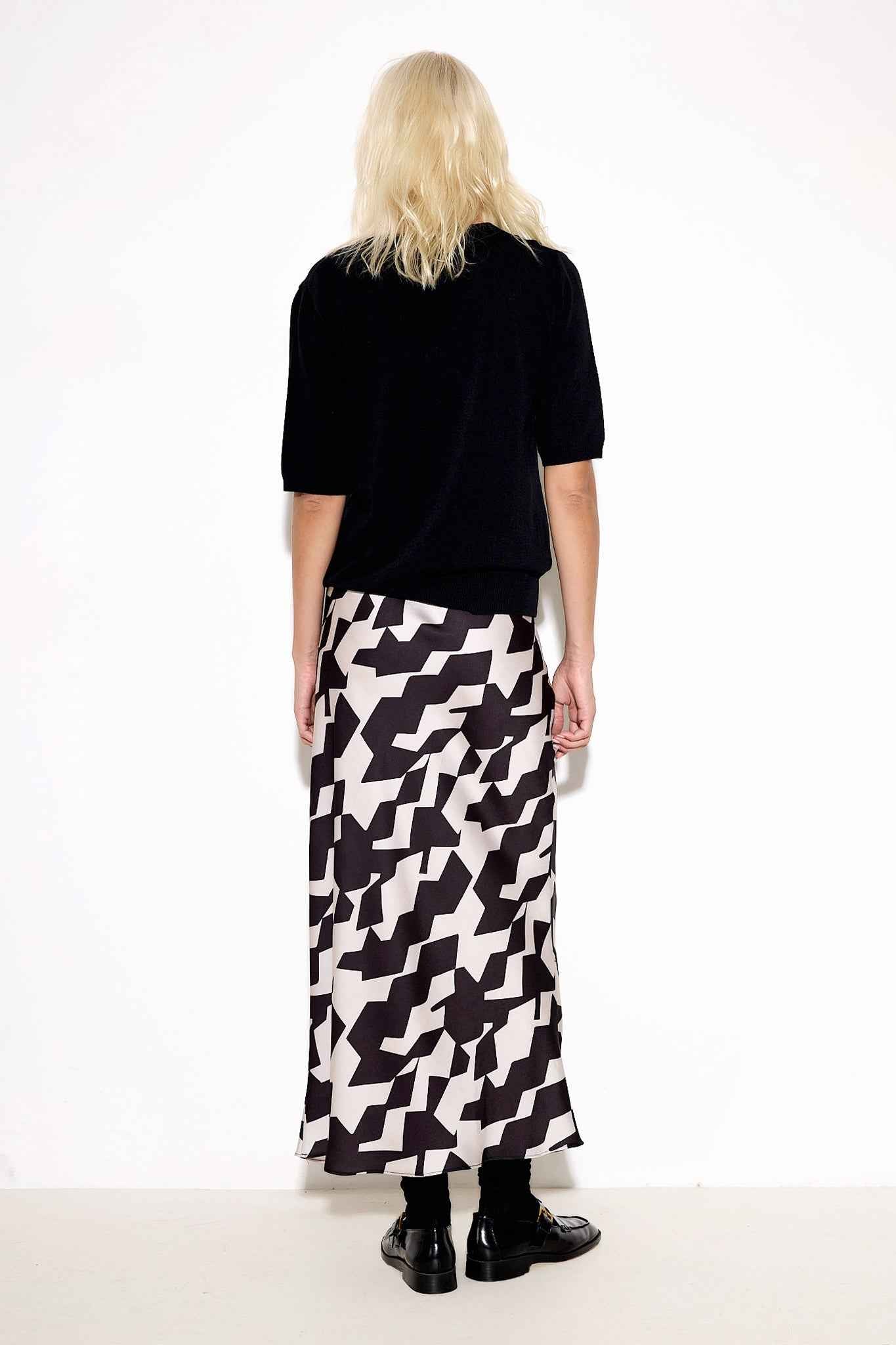 Satin Printed Skirt