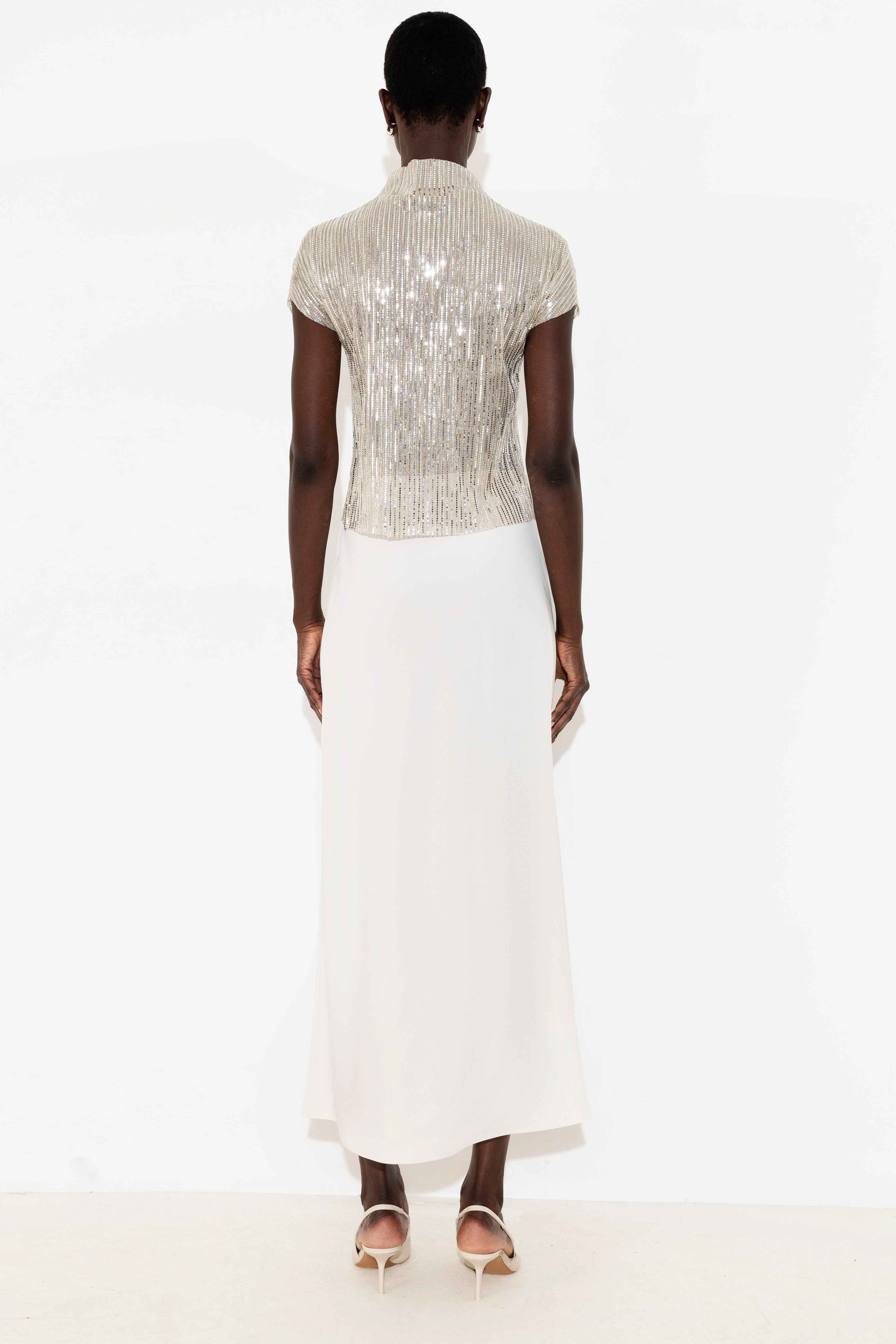 Myla Crepe Skirt Off White