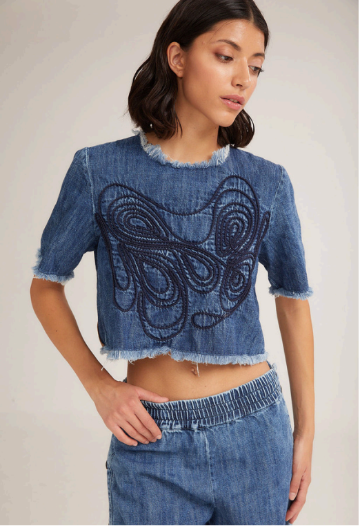 Denim High Rise Pants - Andreakou Concept Store