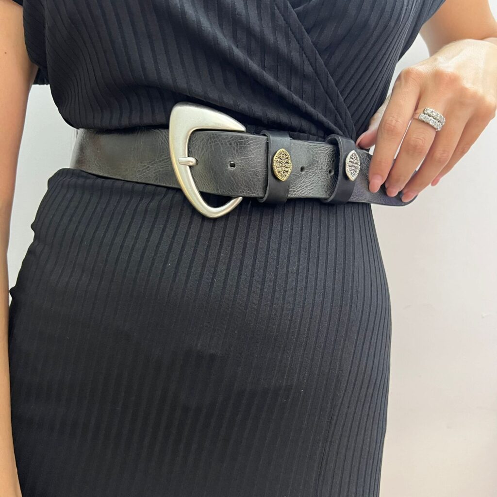 Leather Belt Black WB743 - Andreakou Concept Store