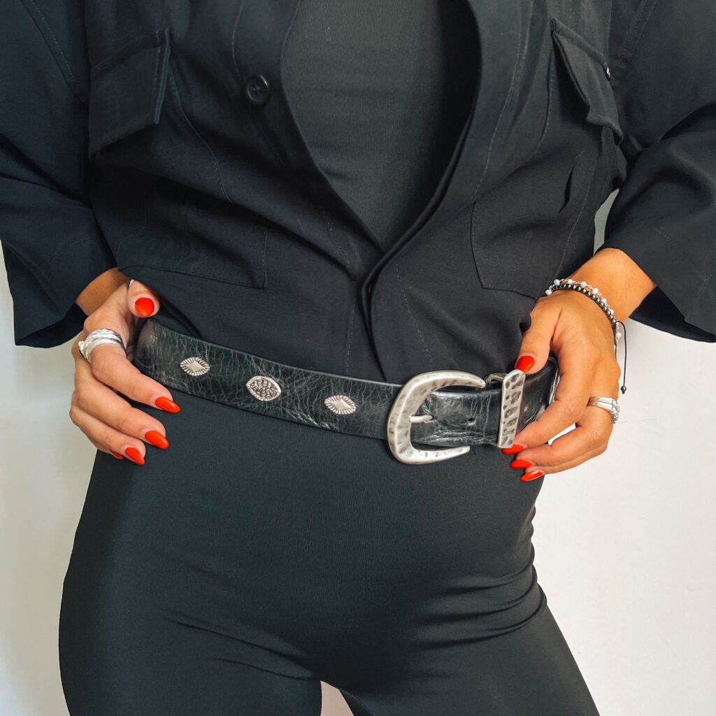 Leather Belt Black WB739 - Andreakou Concept Store