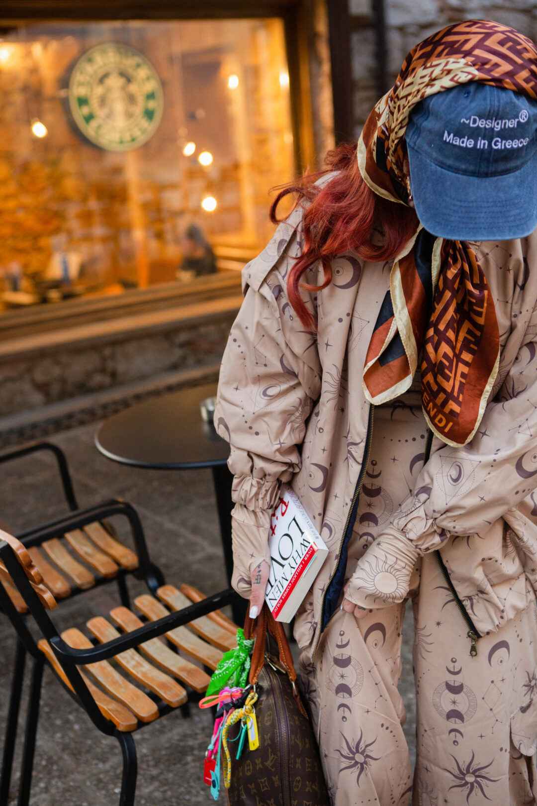 Bomber jacket stars system all over print