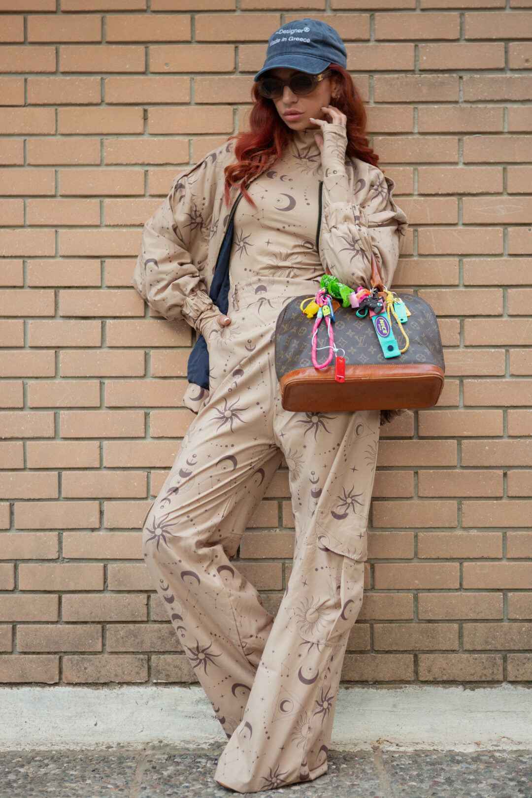 Bomber jacket stars system all over print