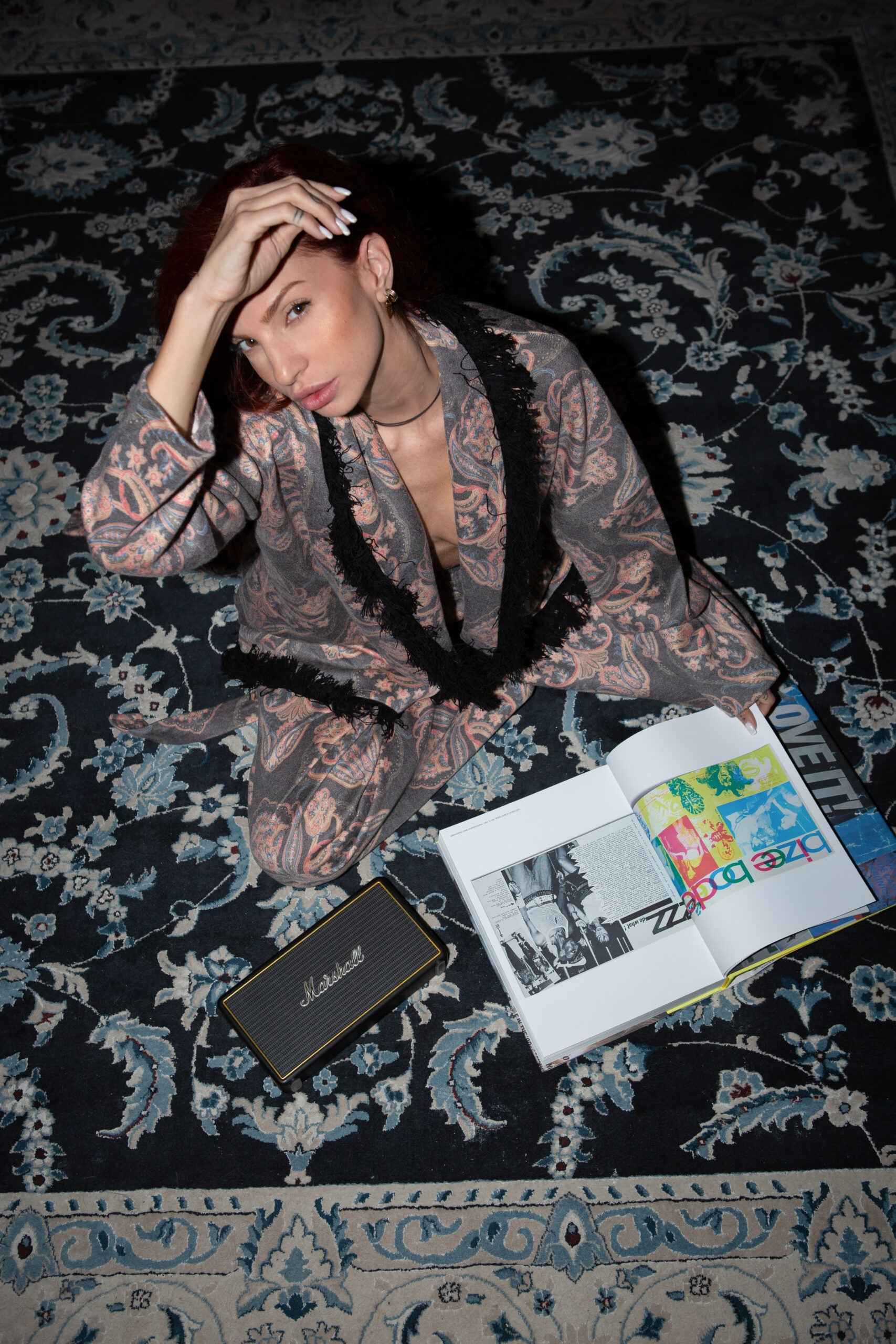 Knitted Lahour All Over Print Pants