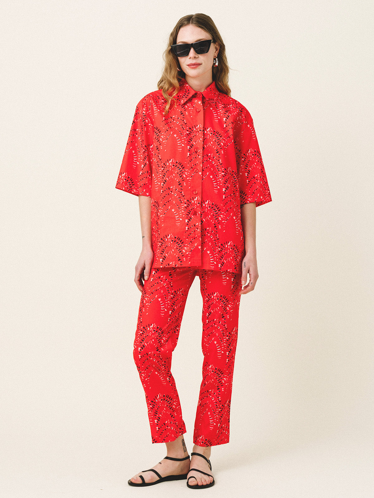 AMAL Printed Cotton Pants - Andreakou Concept Store