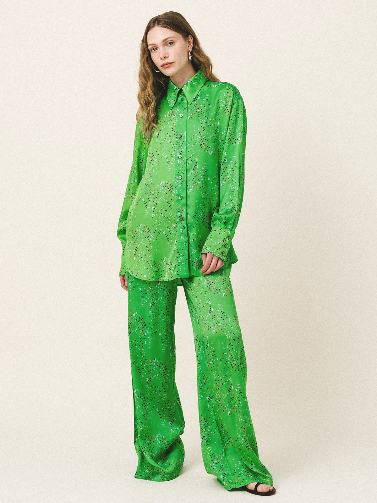 ARIADNE Printed Silk Touch Pants - Andreakou Concept Store