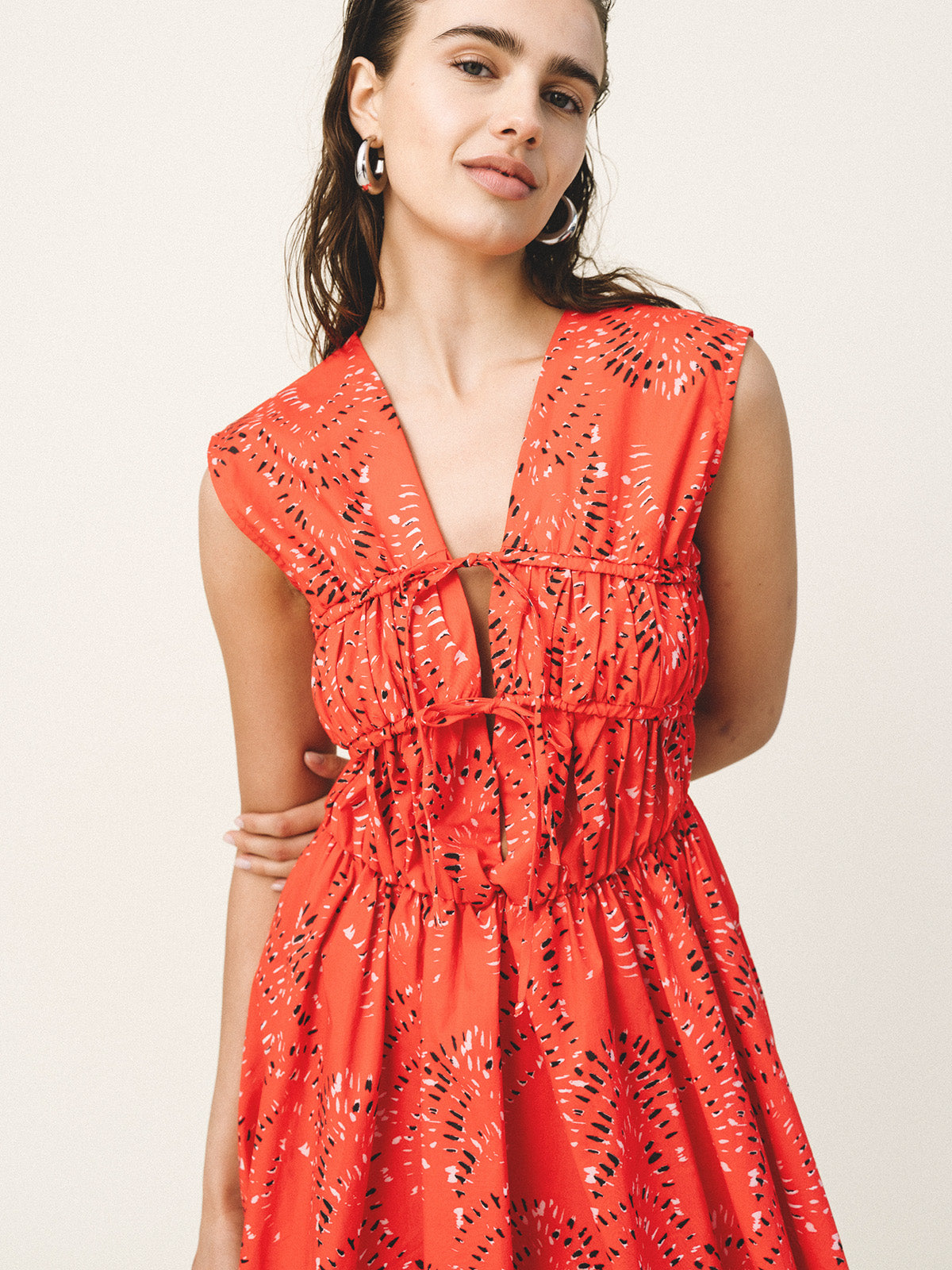 Μίνι φόρεμα με στάμπα VALENTINA - Andreakou Concept Store