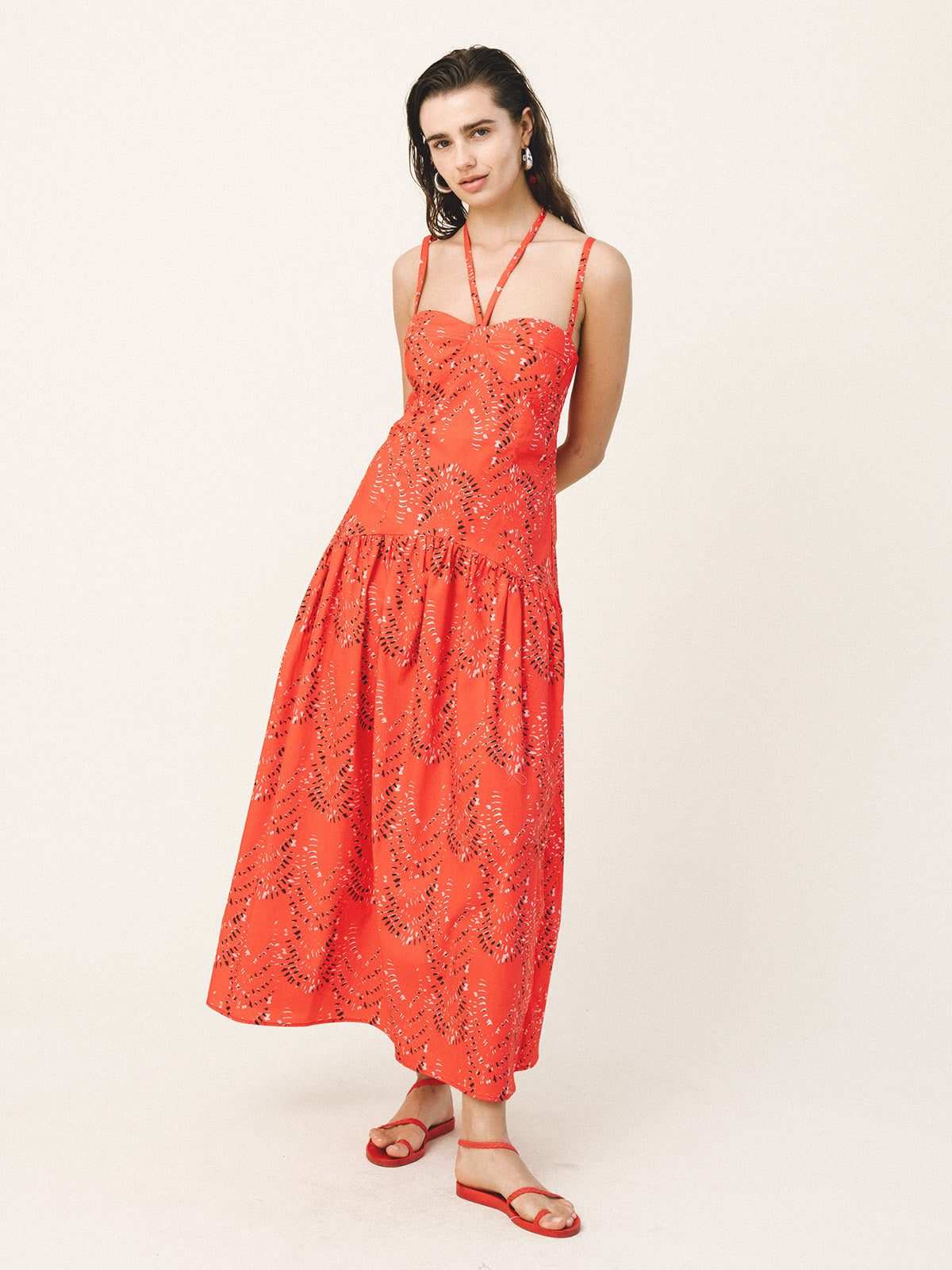 CLAIRE Printed Midi Dress - Andreakou Concept Store