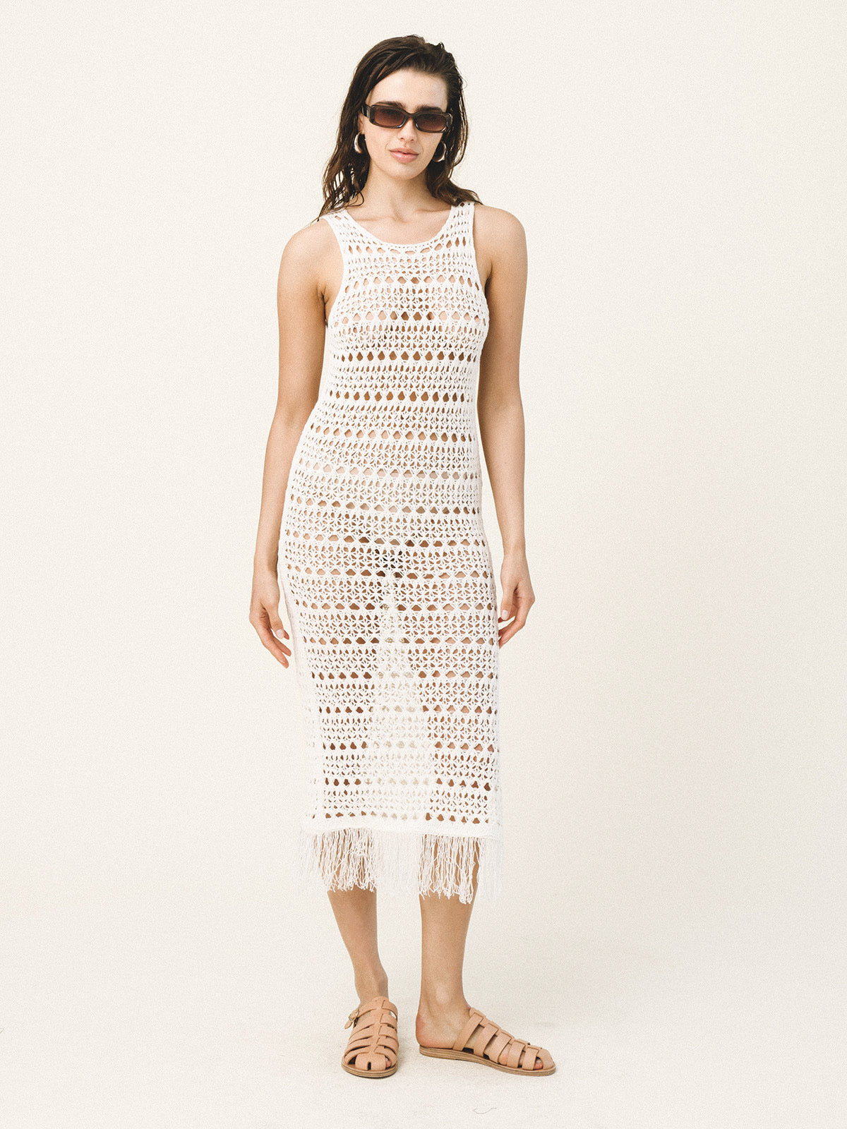 AVA Crochet Midi Knit Dress - Andreakou Concept Store